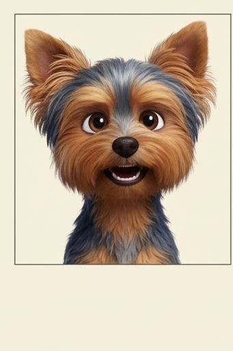 A happy Yorkshire Terrier